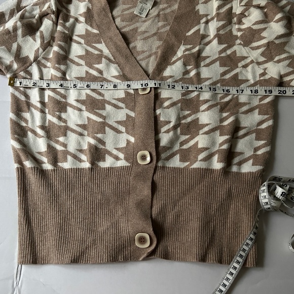 Joie Cardigan Sweater Houndstooth sz M - Picture 5 of 6